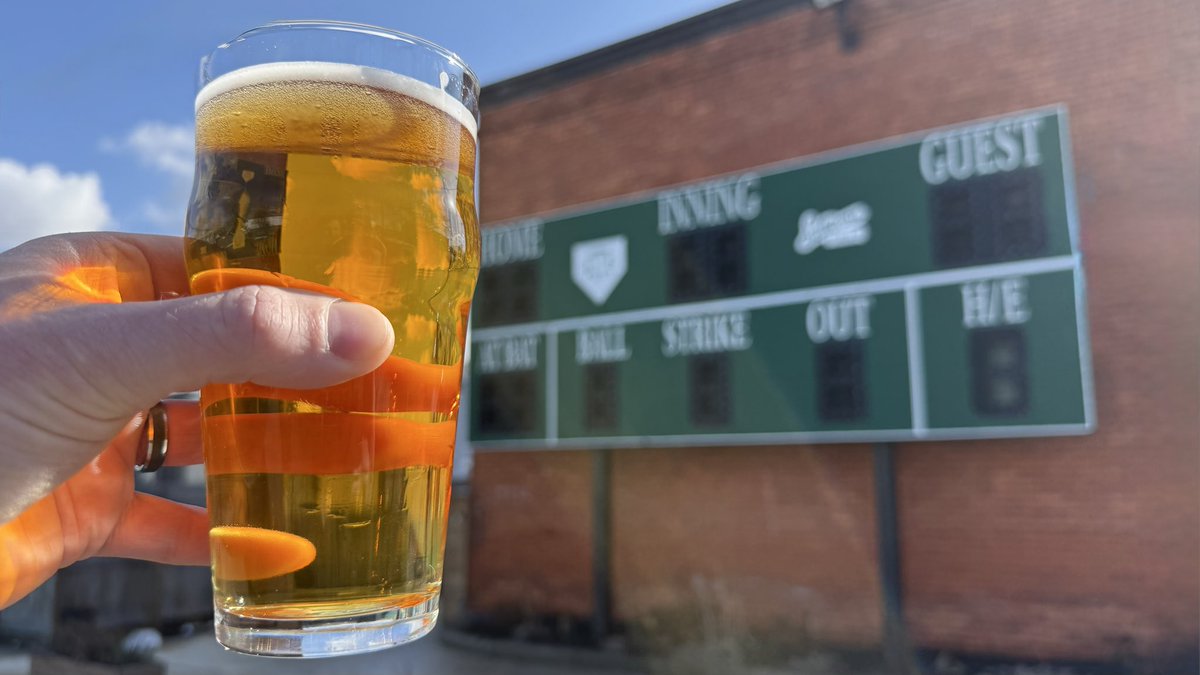 Westside sunshine + $5 Golden Eagle ☀️🍺

Our Polish Lager is Beer of the Week through Sunday.
 Shot by the Sullivan Field scoreboard — lots of history there today.

New beer takes over Monday.

#BeerOfTheWeek #MittenBrewing