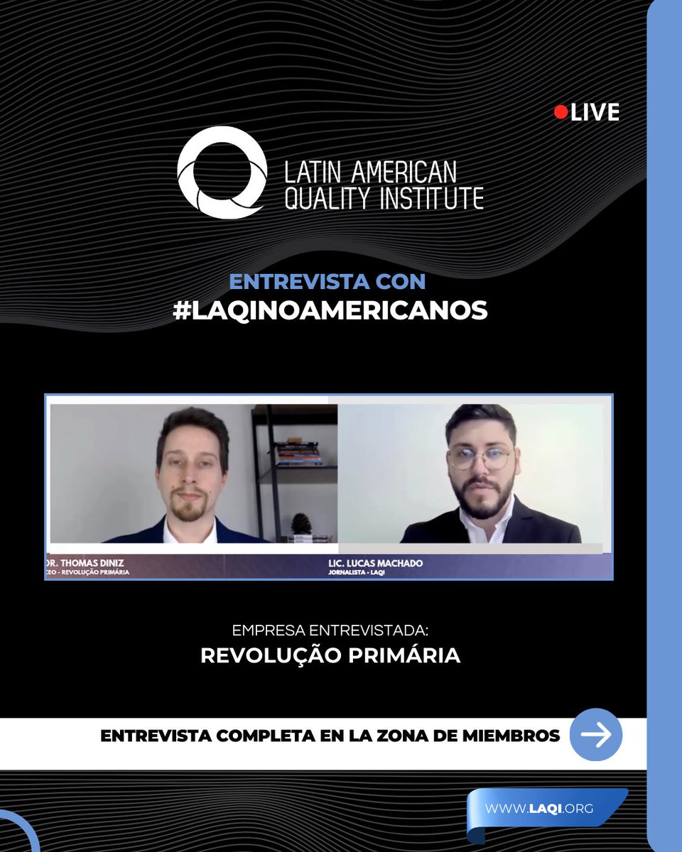 💬 En esta entrevista, el CEO de la empresa Revolução Primária, Dr. Thomas Diniz, comenta sobre la calidad de la atención, la ética y la responsabilidad empresarial. ¡Ya disponible en la Zona de Miembros! ✨ #LAQI #QESG #SostenibilidadEmpresarial #ResponsabilidadTotal   #GetLAQI