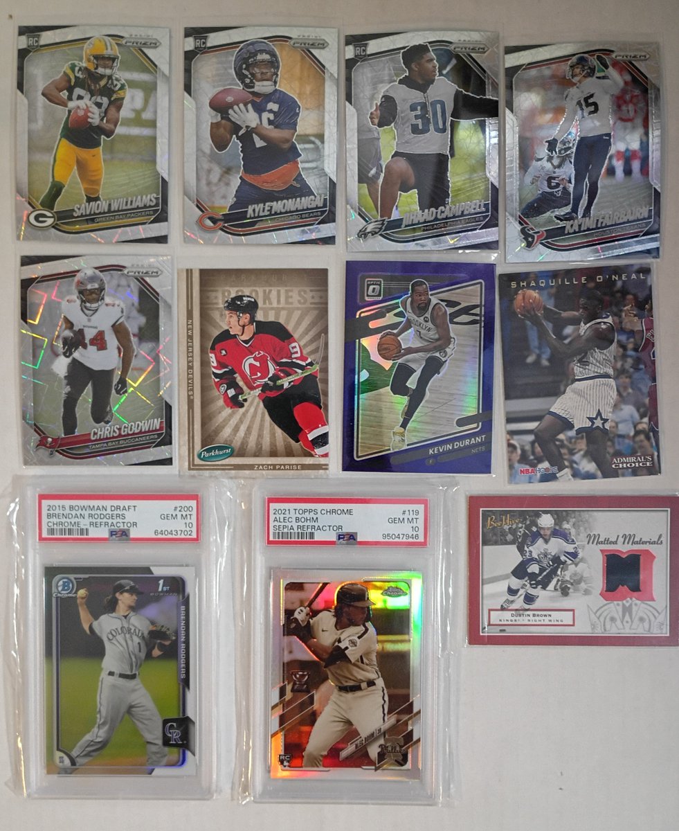 RobRager's tweet image. Giveaway this week!!👍

You get all of it. 

I'll pick a winner Sunday evening after this week's sale ends 👍

Laser Prizms, Shaq, Durant,Praise RC, Brown Patch, 2 Gem 10s!

Follow and Repost to enter 👍 

Good luck everyone 👍 🤞