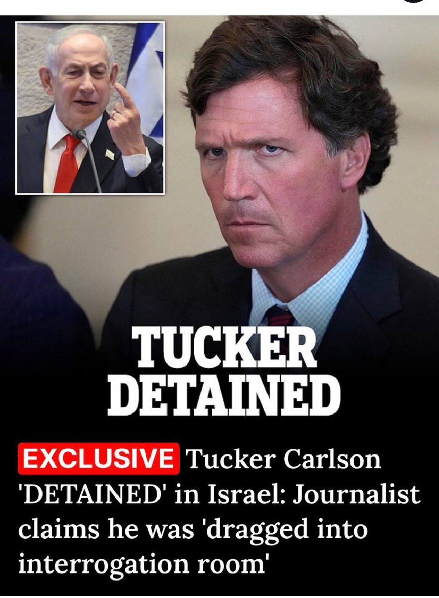 مواقع إخبارية 
الاحتلال الإسرائيلي يعتقل تاكر كارلسون 
وأجهزة استخبارات تقوم بأستجوابة