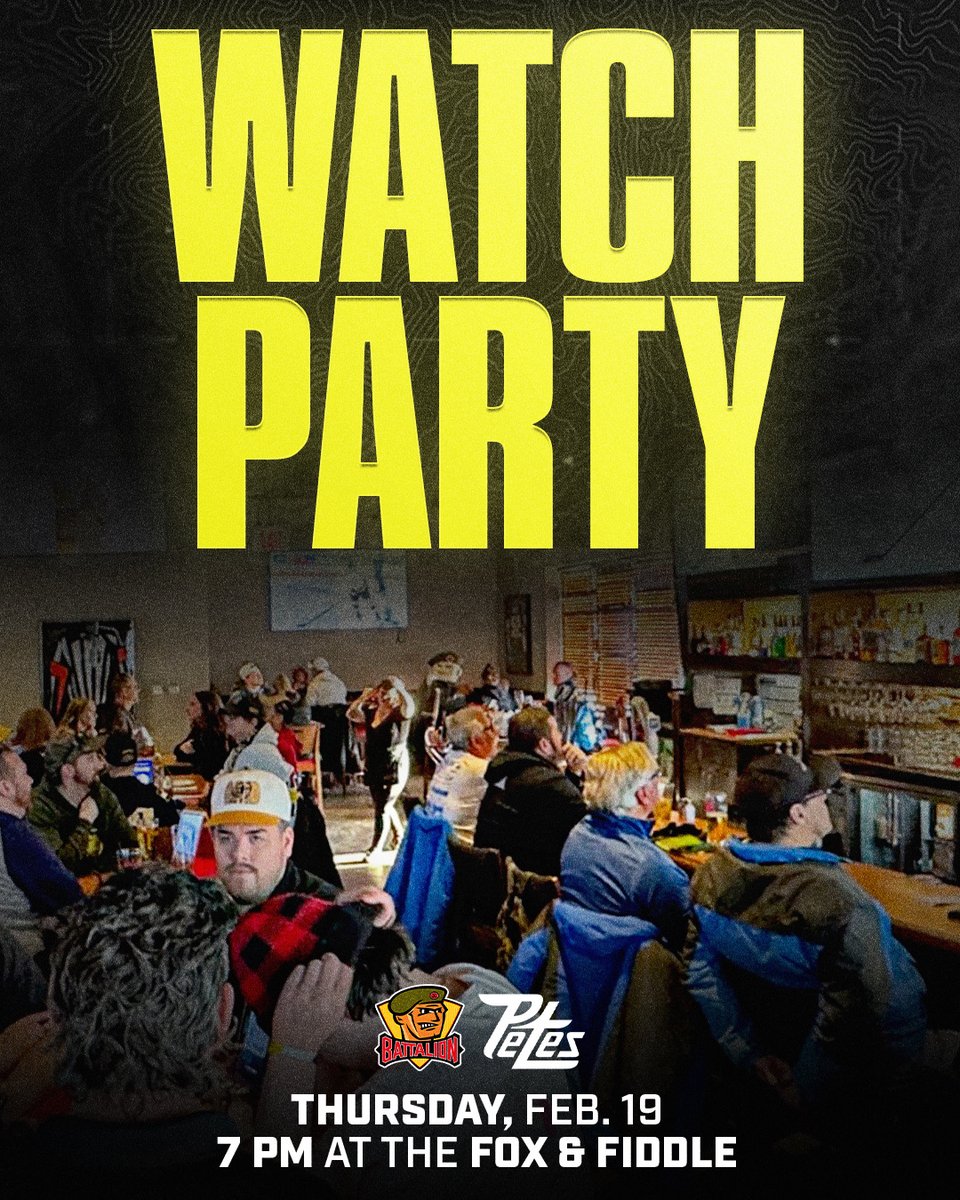 OHLBattalion's tweet image. #7thMan we can't wait to see you loud &amp;amp; proud tomorrow night for our Troops Watch Party🫡

🕖6:00 PM Troops Trio live taping | 7:00 PM Game time
📍The Fox &amp;amp; Fiddle North Bay
🎉Troops Prizing to be won all night long

#GoTroopsGo