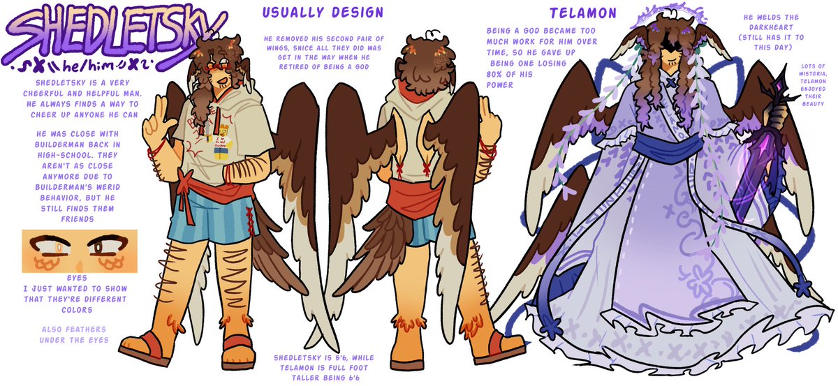 Reference for one of my Shedletsky designs plus Telamon. I really like how he turned out and he's overall one of my favorite designs.
#robloxadmins