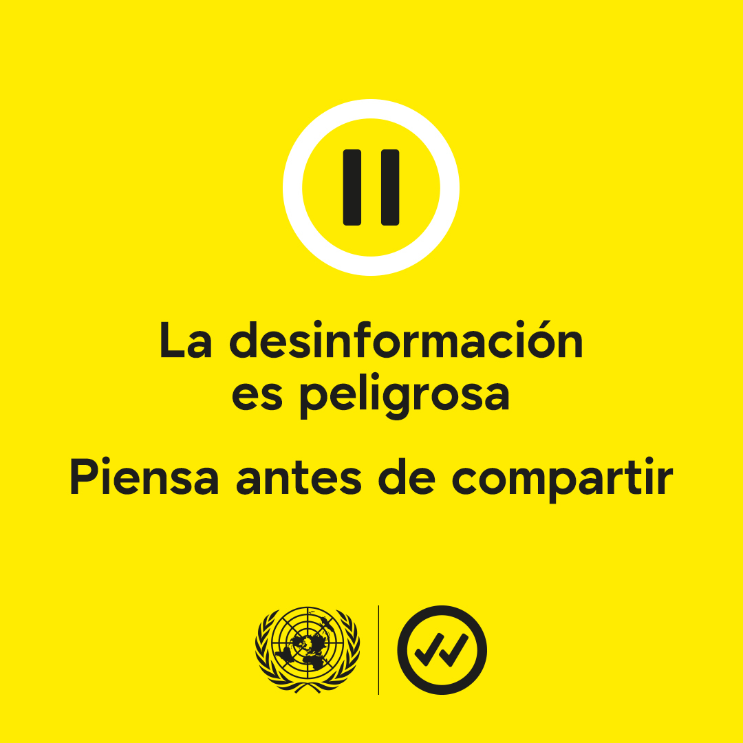 La información falsa corre como la pólvora, alimentando el odio, el miedo y la ira.

Verifica los datos antes de compartirlos.

Promovamos una cultura de verdad e integridad. 

shareverified.com/es/