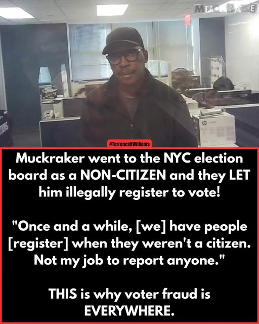 CAUGHT ON HIDDEN CAMERA: Independent journalists Muckraker Brothers went undercover at a NYC Board of Elections office posing as a non-citizen — and says a staffer indicated the application would still be submitted.
In the footage, the worker allegedly says, “Once in a while… we