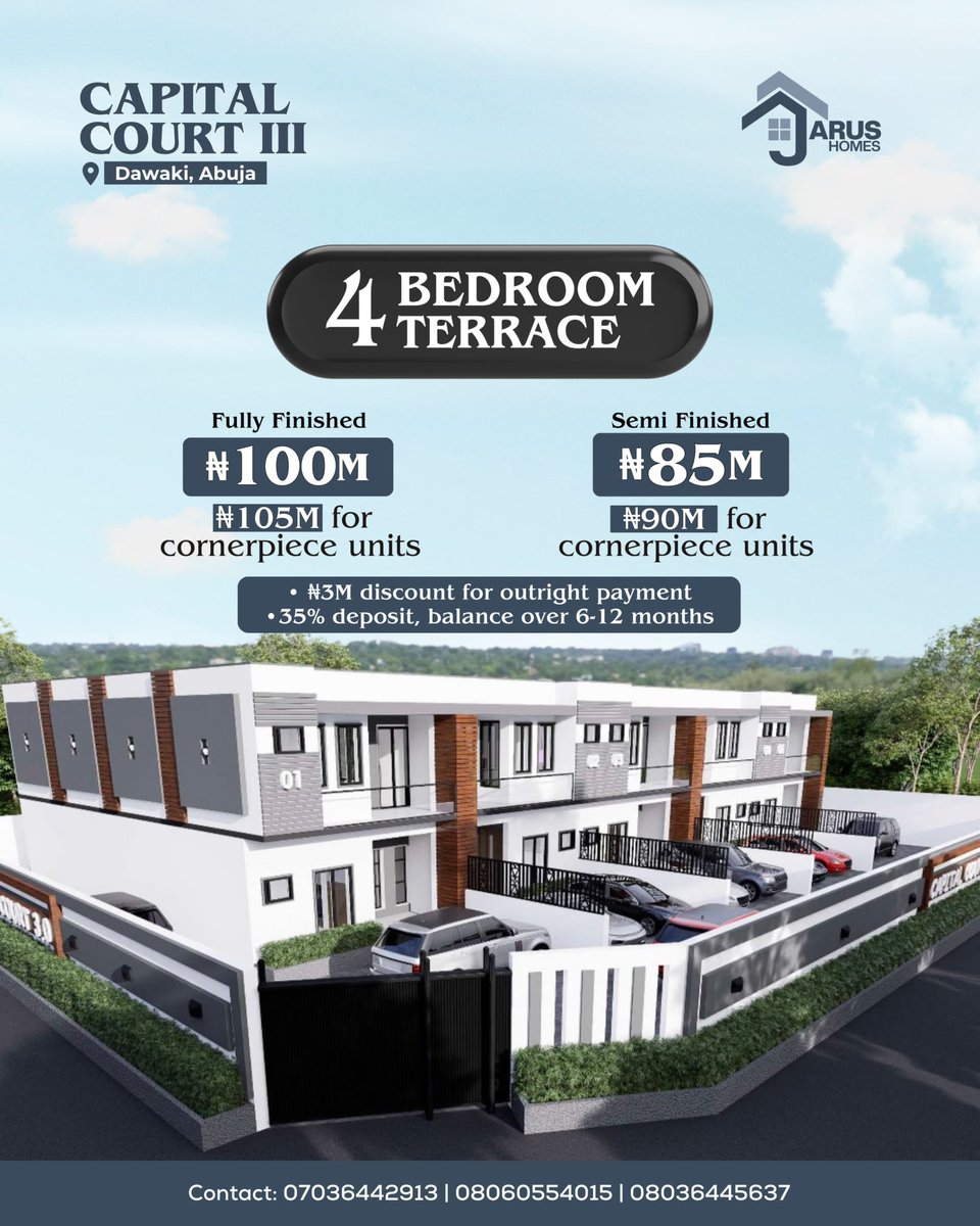 SirJarus's tweet image. - Dawaki, Abuja
- Badore, Ajah, Lagos

Pick and buy a house from Jarus Homes today 

Contact numbers on the flyers