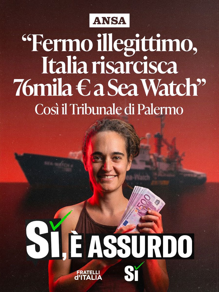 Questo rappresenta uno schiaffo morale per tutti gli italiani perbene. Non ci fermerete: continueremo la nostra politica di contrasto all’immigrazione clandestina. Sì, andremo avanti.