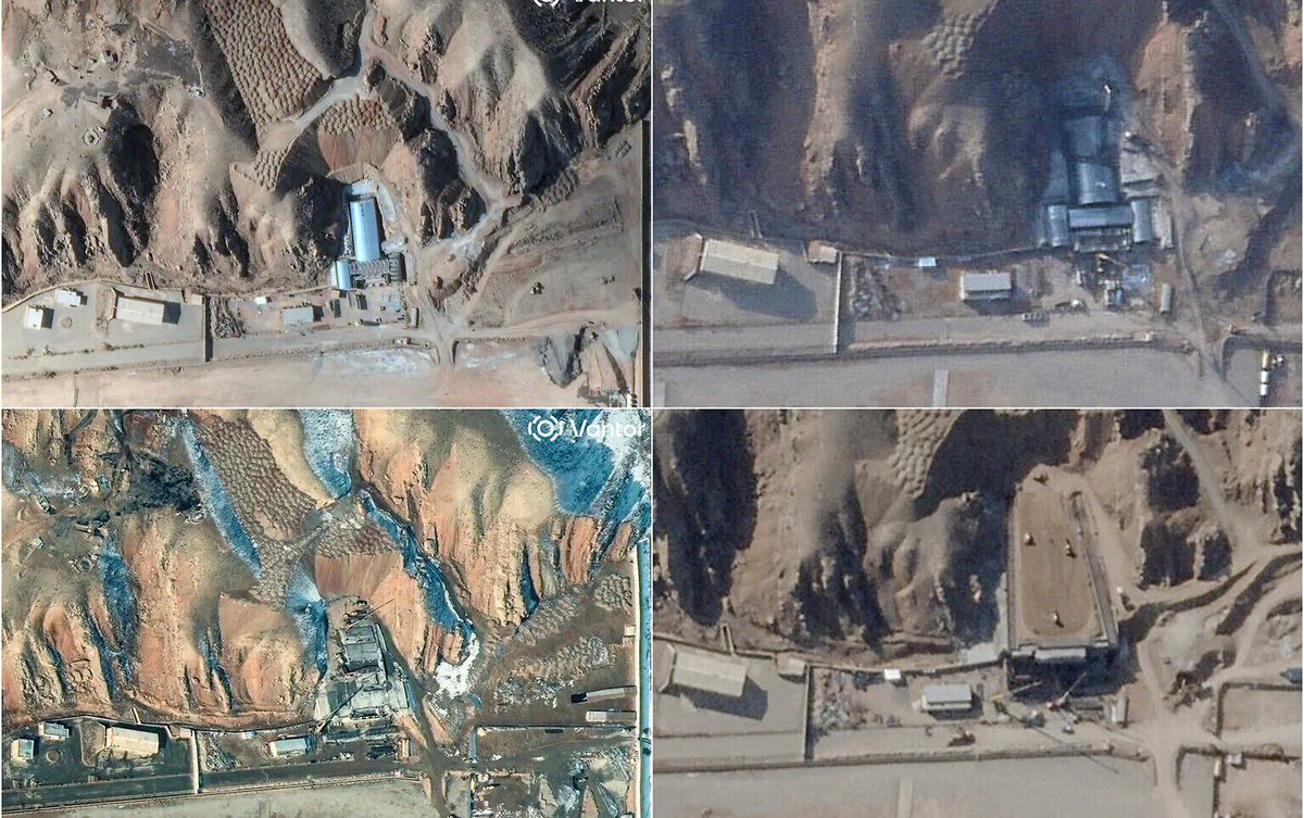 visegrad24's tweet photo. Satellite images show Iran repairing and fortifying military and nuclear sites amid US tensions

Satellite imagery reveals that Iran has recently built a concrete cover over a new facility at a sensitive military site and buried it under soil, advancing construction amid rising tensions with the US at a location reportedly struck by Israel in 2024.

The images also show Iran burying tunnel entrances at a nuclear site bombed by the US during Israel’s 12-day war with Iran last year, reinforcing other tunnel entrances, and repairing missile bases damaged in the conflict.