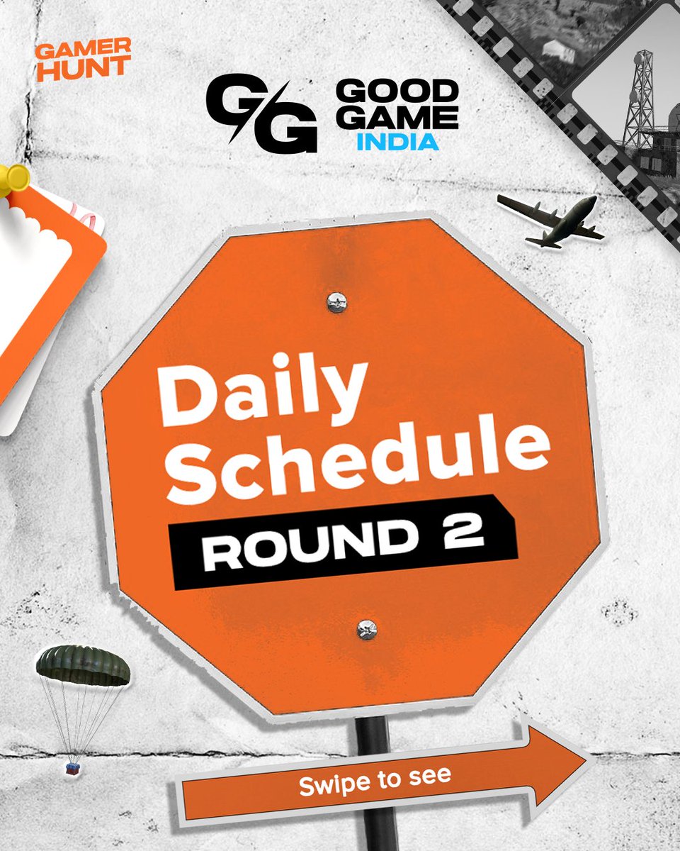 GGtv_community's tweet photo. Gamer hunt round 2 is locked and loaded. 🎮🔥
know your slot, know your group, and get ready to drop in.

Catch all the action live on YouTube on March 2nd &amp; 3rd.
Game on. 💥

#GoodGameIndia #GoodGametvshow #GamerHunt #BGMI #BattleGroundMobileIndia https://t.co/bc5u0A5s8t
