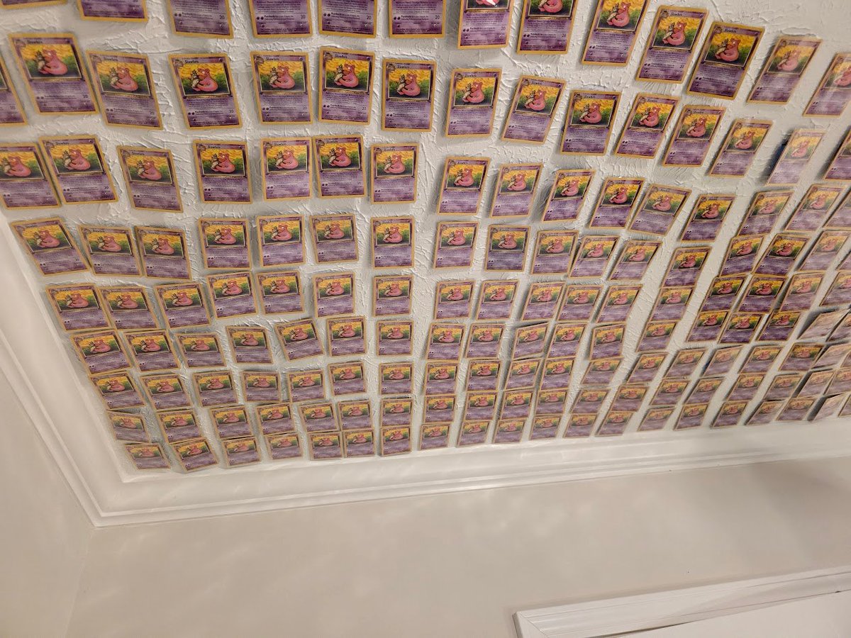 Collection Update, we hit the big 300!🥳

The walls and floor were already taken so we had to get creative! ☝️👀 
Singles: 271 
Slabs: 29  

Still have tons of bros on the way! Thanks for all of the support 🙏

#Pokemon #Pokemon30