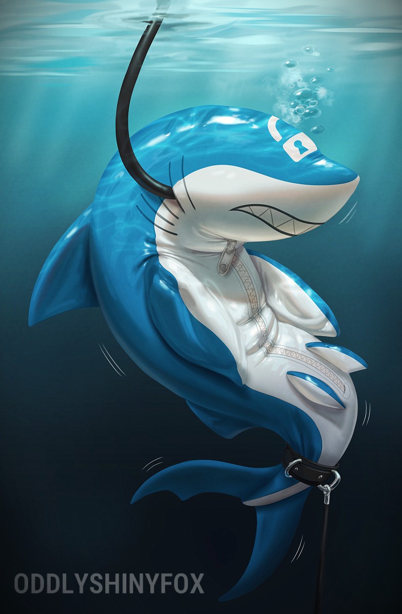Trapped underwater in a shark suit