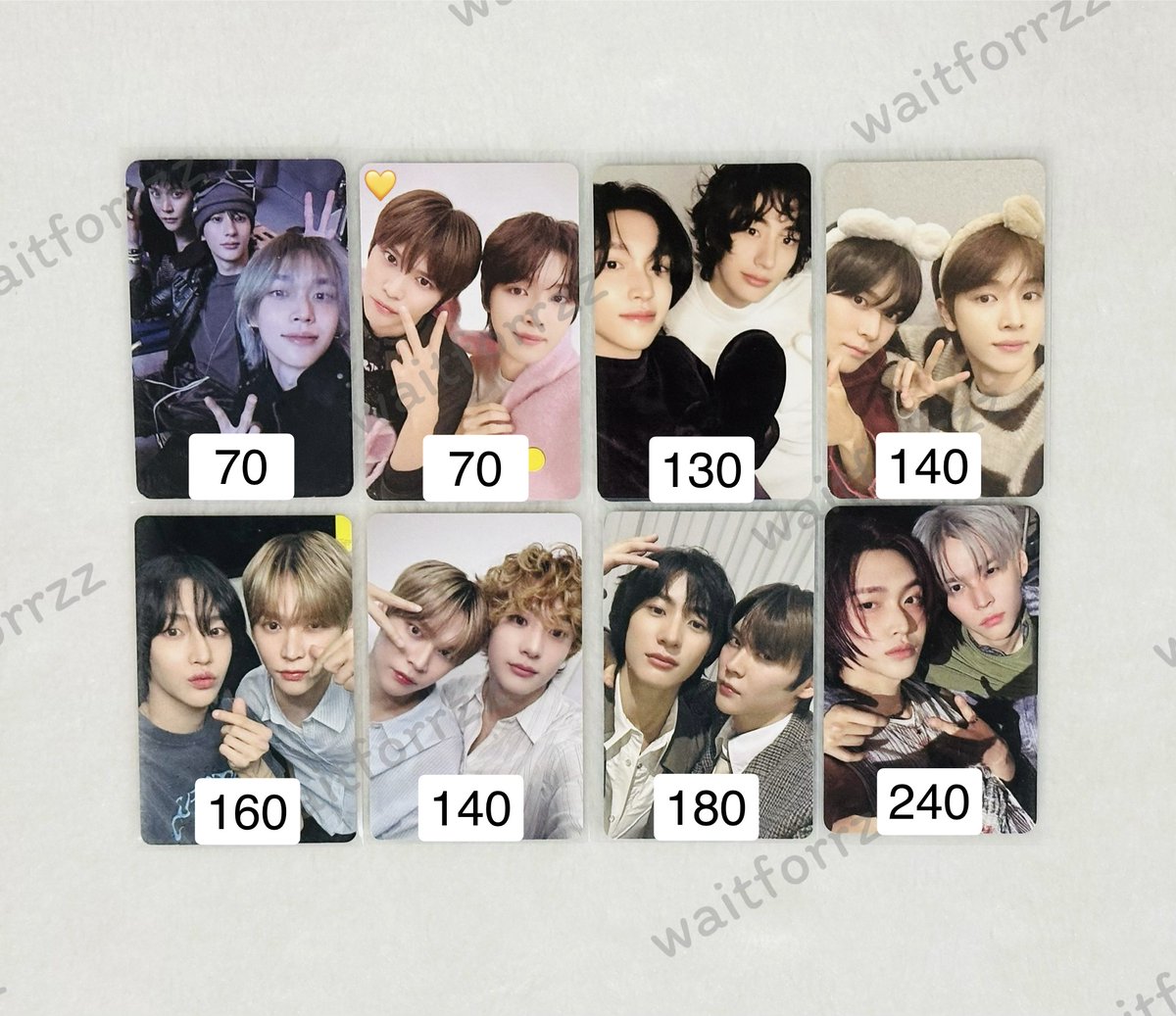 พร้อมส่ง 🌟 

🧡ราคาตามในภาพ
(💛=มีตำหนิ)

*˚‧⛟ ค่าส่ง reg 30,ems 45 (พื้นที่พิเศษ+20)
😻สนใจดูเพิ่มเติม/สั่งซื้อ dm 💌

riize อึนซอก ซองชาน วอนบิน แอนตัน unit
#ตลาดนัดRIIZE