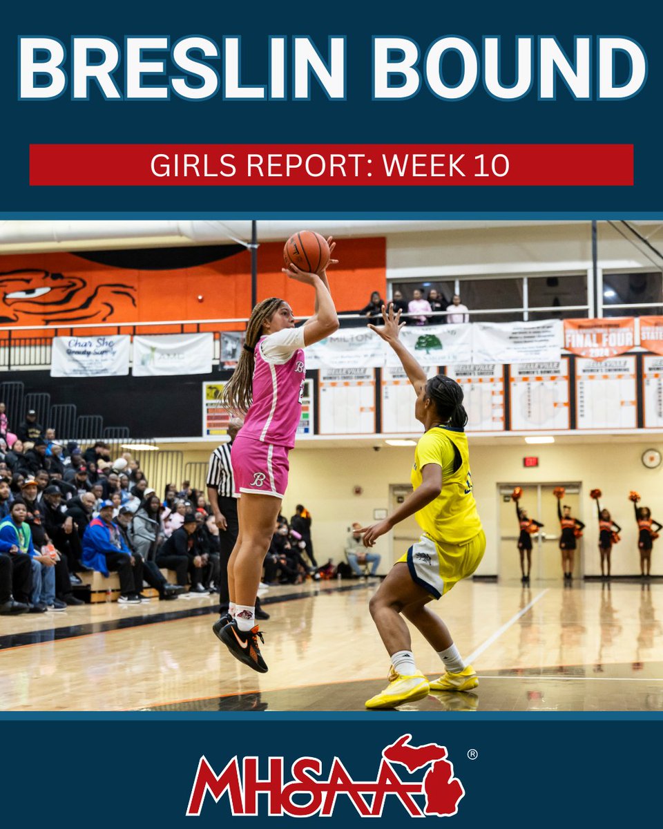 MHSAA's tweet image. 🏀𝙱𝚁𝙴𝚂𝙻𝙸𝙽 𝙱𝙾𝚄𝙽𝙳: 2025-26 Girls Report Week 10
&amp;gt;&amp;gt; bit.ly/MHSAA-2526GBB-… 💯
#basketball #gbb #week10 #mpr #review #watchlist #cantmiss #checkitout #MHSAA
@mistudentaid
