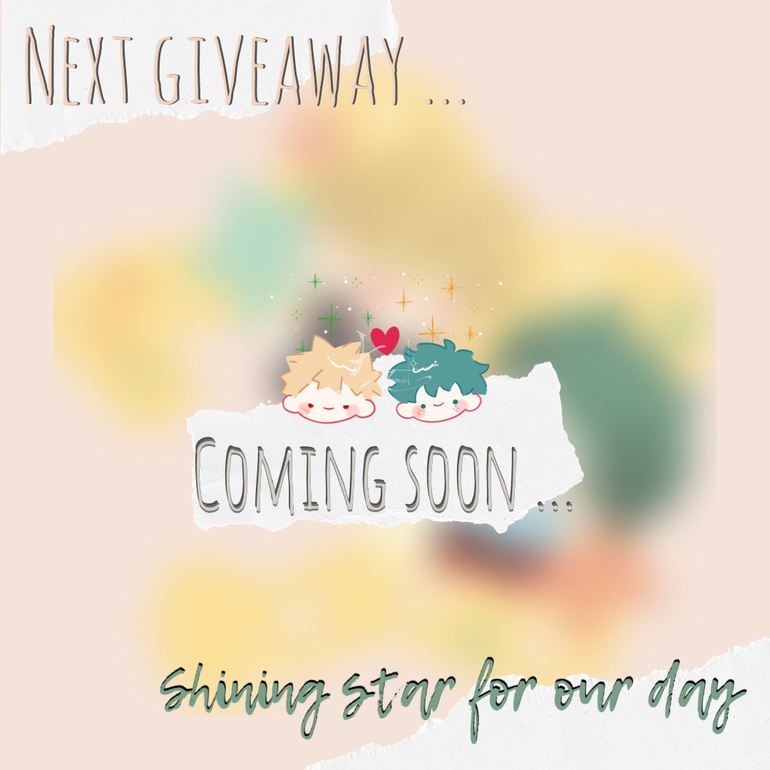 Next giveaway coming soon 
Shining star of our day ✨