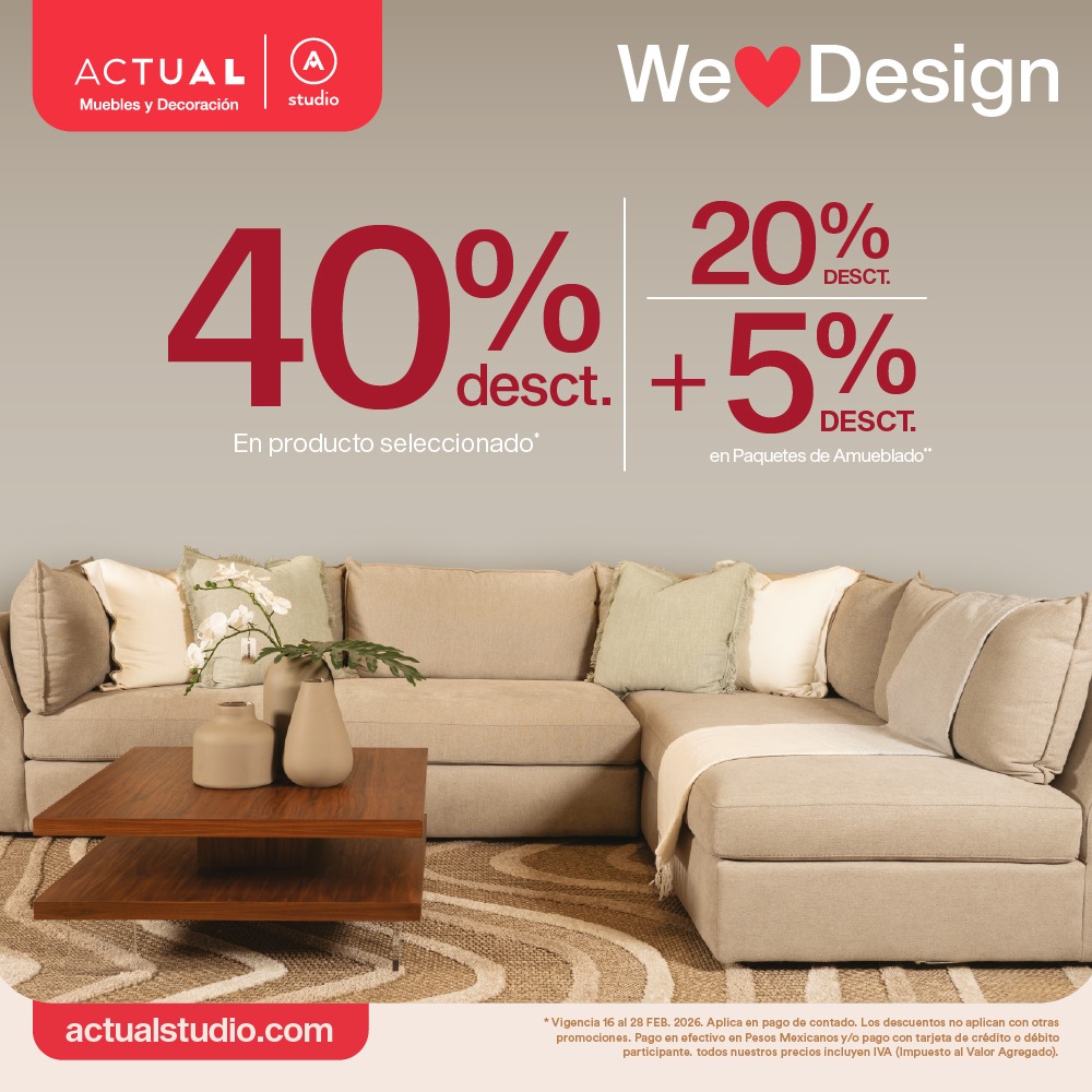 ✨ Tu hogar merece un upgrade 😍

Renueva cualquier espacio con diseño, confort y estilo, ¡ahora con hasta 40% OFF!
Disfruta beneficios especiales en paquetes de amueblado y convierte tu casa en un lugar de revista ✨
📲 Recibe todas las promociones.

#decoracion #hogar