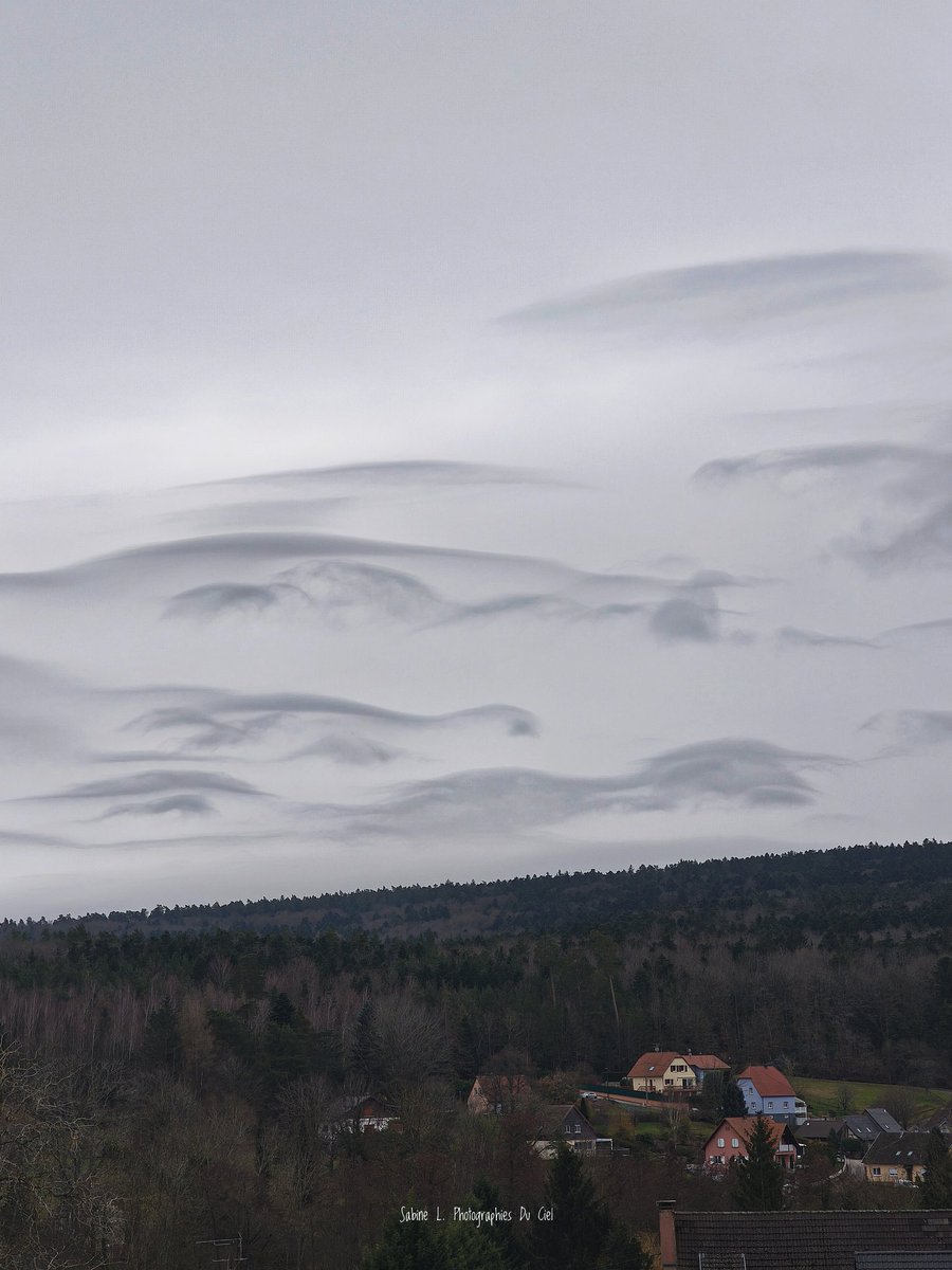 SabineL67's tweet photo. Des superciliums ? Nuages en forme de sourcils ? Ils étaient éphémères en début d'après-midi, juste avant l'arrivée de l'épisode neigeux !!
📷 #Birkenwald (67) 

#Météo #Météo67 #supercilium https://t.co/kT1nKdcXe7