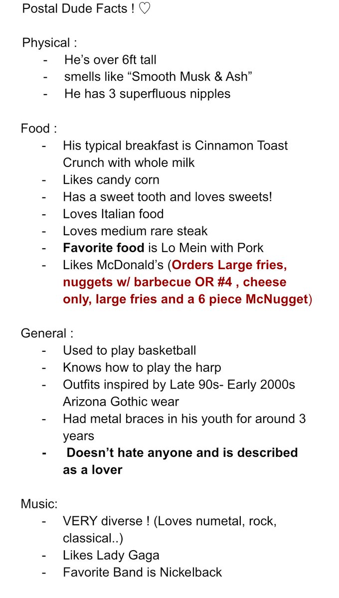 thank you all for the help with finding the Dude facts  ♡ 

Compiled them all in a little document just in case others wanted to see them in their entirety too !