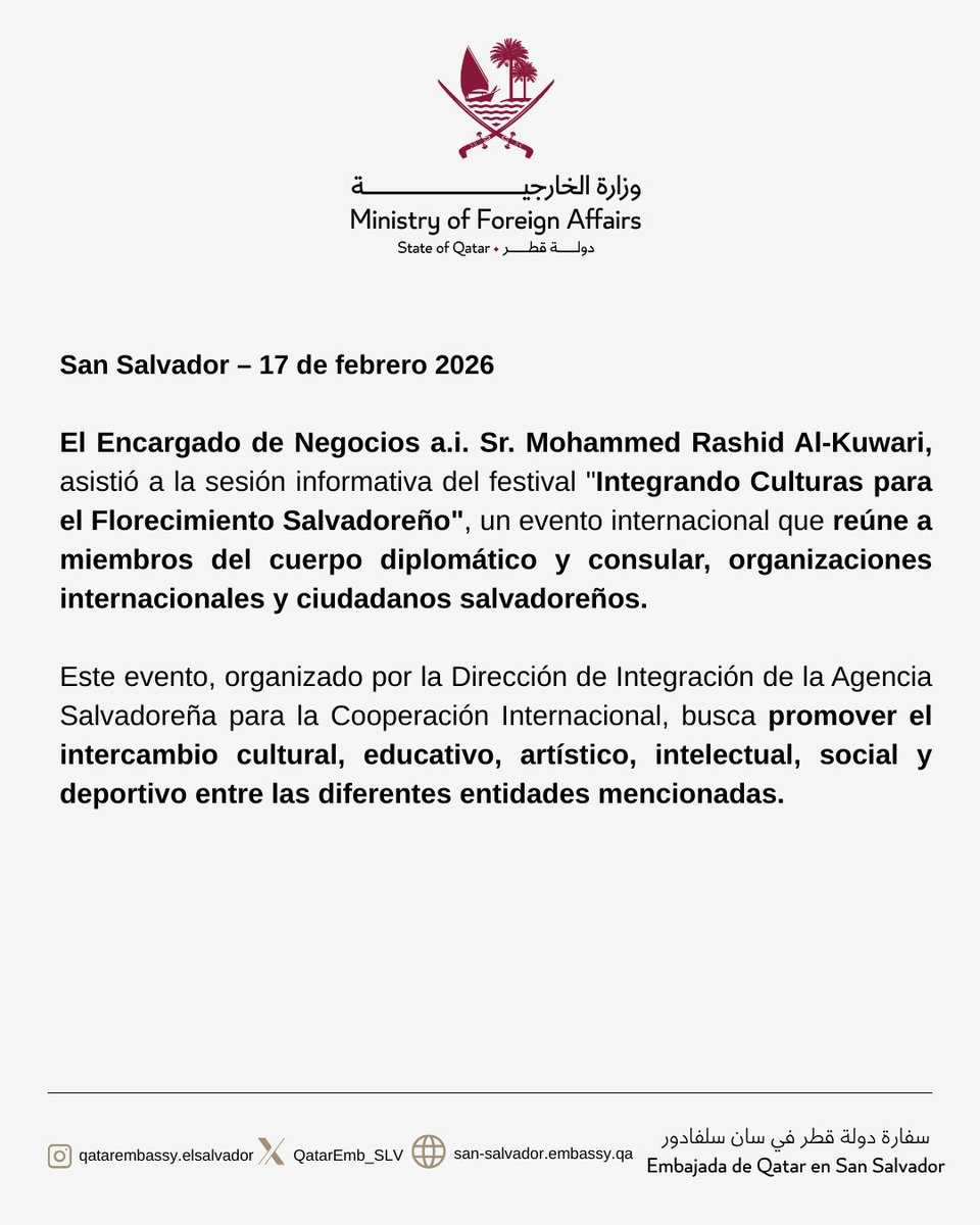 Embassy of Qatar in El Salvador tweet media