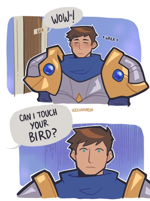 I based this drawing on the dialogue from Demacia Rising xD 

#LeagueOfLegends 