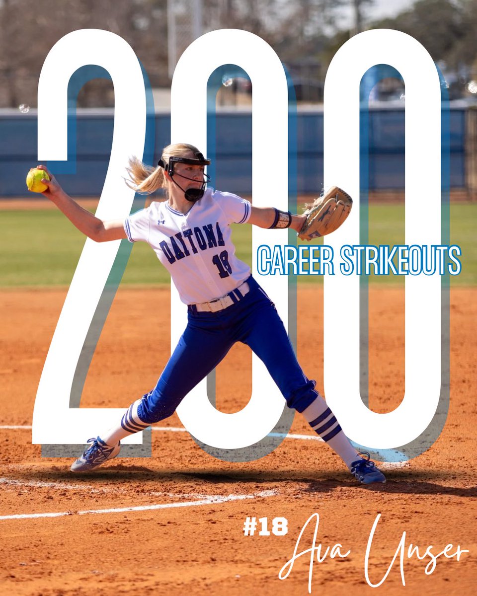 DSC_SBall's tweet photo. Ava Unser collected her 200th career strikeout this past weekend! 🤩 https://t.co/kuqJRvSATq