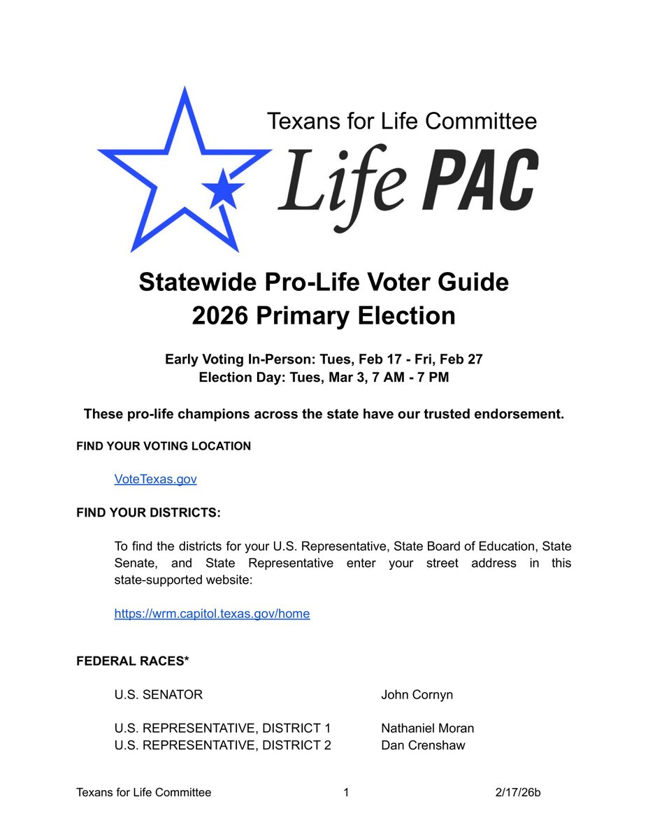 Texans for Life tweet media