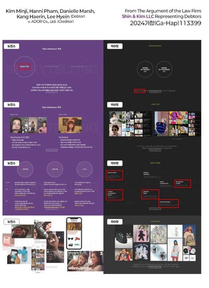 ข้อเสนอแผนงานของ NewJeans กับ ILLIT คล้ายคลึงกัน

(ฉบับพิมพ์ หนังสือพิมพ์ Hankyoreh วันที่ 12 พฤศจิกายน 2024)
ผู้สื่อข่าว : ลีจองกุก

- การออกแบบและแบบอักษรของเอกสารทั้งสองฉบับ ซึ่งจัดทำขึ้นห่างกัน 3 ปี
- กลยุทธ์การตลาดที่คล้ายคลึงกัน และแม้แต่คำหลักสำคัญ
- ผู้เชี่ยวชาญ: