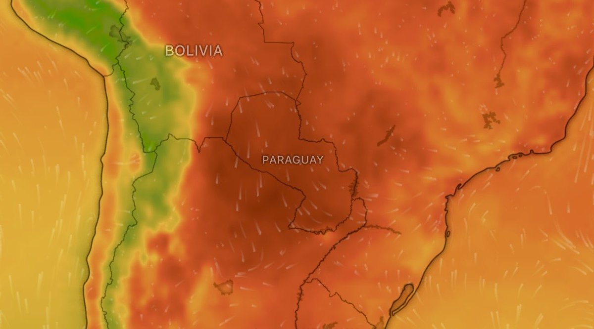 Somos el punto más caliente del planeta.
Sensación térmica: 44.8°C
Vientos: noreste a 15km/h
