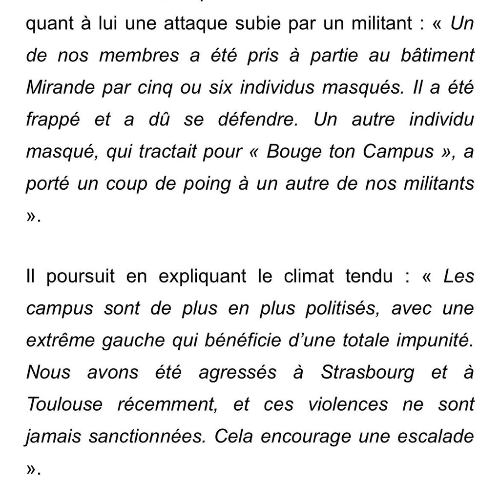 La Fage, malgré ses faux semblant d’association centriste qui se veut apolitique, entretient depuis des années un agenda gauchiste. Entre participation à des manifestations où la présence de la Jeune Garde est manifeste, certains de leurs cadres soutiennent directement le