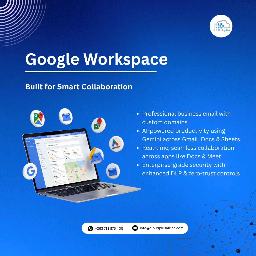 Cloudplus5's tweet photo. Work Smarter. Stay Connected.
Too many apps slowing your team down?
Switch to a #CloudWorkspace and bring everything together—emails, files, apps, and collaboration tools—in one secure hub.
With Cloud Plus Africa, you get:
✅ Free consultation
💼 Best pricing
🤝 Expert guidance https://t.co/Jn46wMjmz6