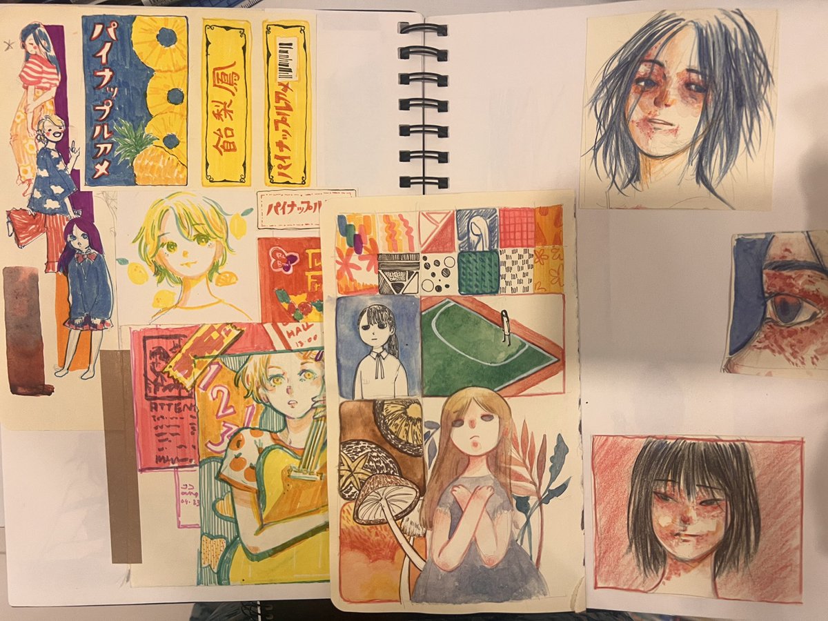 เอารูปสเก็ตช์จากหลายๆเล่มมารวมไว้ในเล่มเดียวคับ ว่าจะเอาไปให้เปิดเล่นในงานซีเอแหละ ~ 
เป้าหมายระยะสั้นคือเอาสารพัดไอเดียในนี้มาวาดเป็นรูปชิ้นงานจิงจัง 🤞