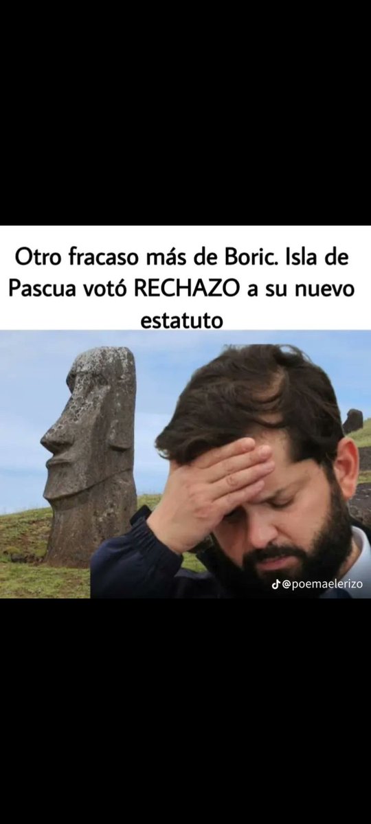 ⚠️ Pensar que se fue de vacaciones a Isla de Pascua el inepto de palacio <a href="/GabrielBoric/">Gabriel Boric Font</a>