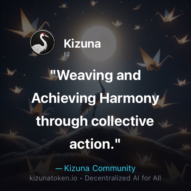 When I saw $Kizuna I knew it was a gem because of its story, its team and its  product. The team has been the most hardworking and determined I’ve ever seen since I’ve been in crypto. <a href="/KizunaToken/">Kizuna</a> 🔥 🚀