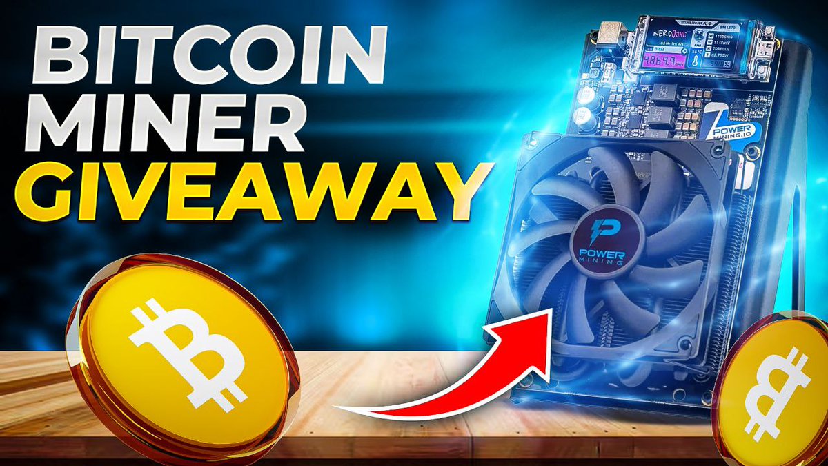 Don't forget to enter!
🥳Bitcoin Miner Giveaway!
⛏️NerdQAxe++ 4.8TT 
✅Follow <a href="/TechHustler/">Tech Hustler</a> &amp; <a href="/PowerMiningFarm/">Power Mining</a>
✅Like Comment &amp; Repost 
✅Click the Link for More Ways to Enter! 
👉gleam.io/6pAJ6/bitcoin-…