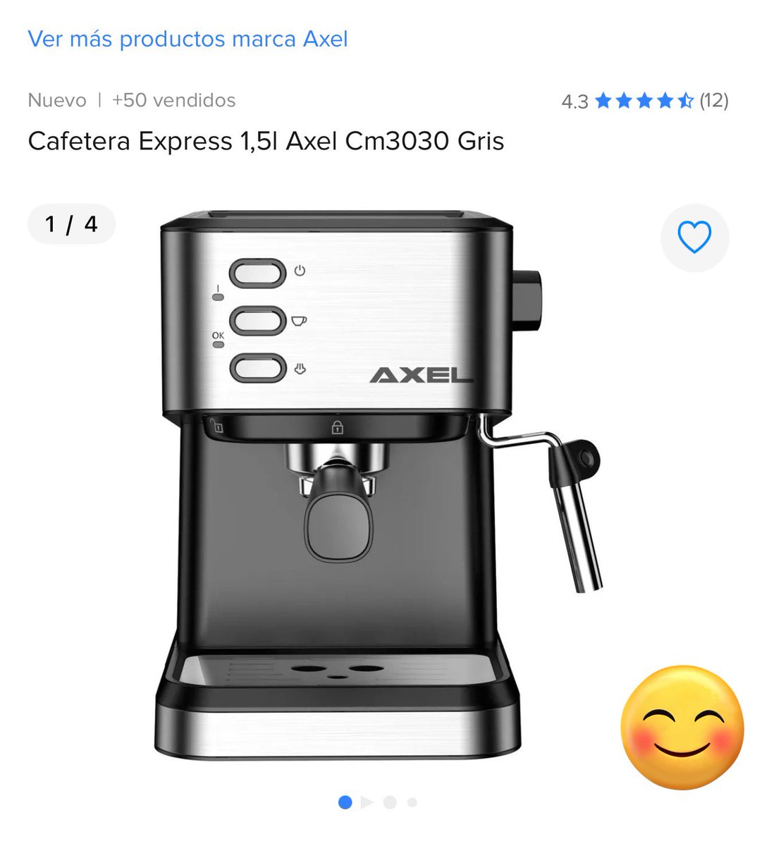 vmenditto's tweet photo. ☕️ Cafetera Express 1,5l Axel Cm3030 Gris
 
Metele cupón de $7.500 y ahorra un poquito más en esta súper cafetera 

Link 🔗 
https://t.co/KoMxIWGwuT