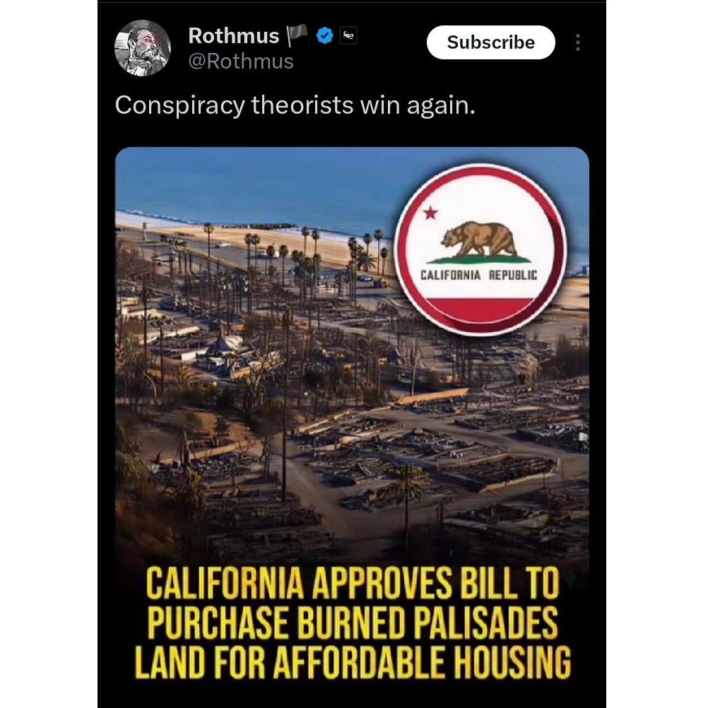 There goes the neighborhood... for real!  And there were quite a few people who call it too.  #California #fires #Palicades #agenda #control #GavinNewsom #government #fail #optout