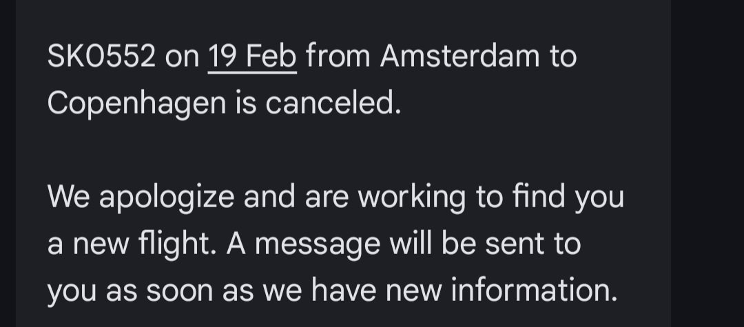 Er komt weer een beetje sneeuw aan, in het zuiden van Nederland. En dus GROTE PANIEK op <a href="/Schiphol/">Amsterdam Airport Schiphol</a> &amp; <a href="/SAS/">SAS - Scandinavian Airlines</a>
What the fack is dit voor land geworden joh!? Geen waarschuwing voor Noord-Holland, maar voor Schiphol is het inmiddels hobby en voor de leuk om vlucht te annuleren