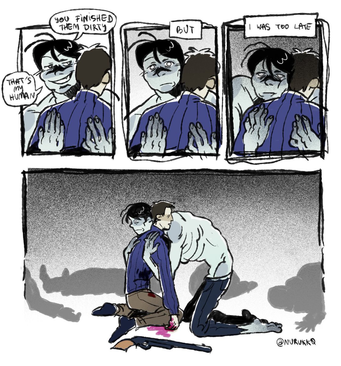 nurukk0's tweet photo. #PaleValentines2026 day 5 

I didn’t plan to end the valentines event with angst but it just came like that itself 

#palegun https://t.co/N6cJdyhe8l