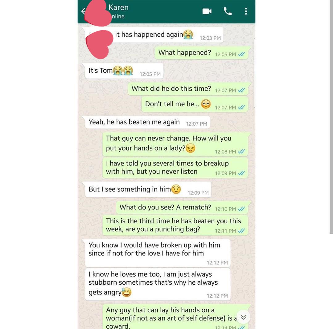 Karen reached out to me today, and after our conversation, I honestly feel like Tom has really done something to her, I’m suspecting they took an oath. This situation doesn’t seem normal anymore. She’s even turned down good men just to stay with someone who treats her badly. What