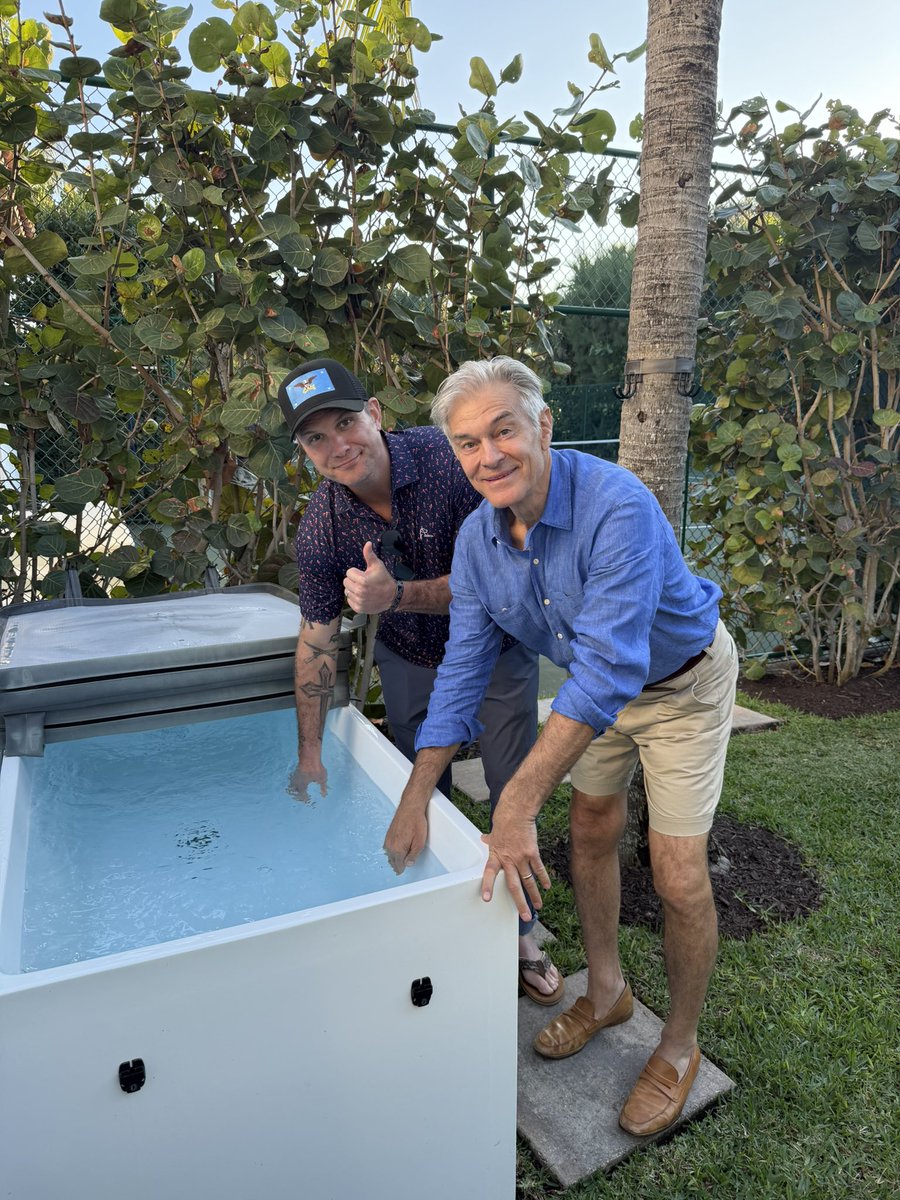 DrOz's tweet image. Secretary @PeteHegseth visited us for a beachside brunch — he can turn a leisurely afternoon into a MAHA extravaganza with tree pull-ups, a cold plunge, and a Mediterranean feast!