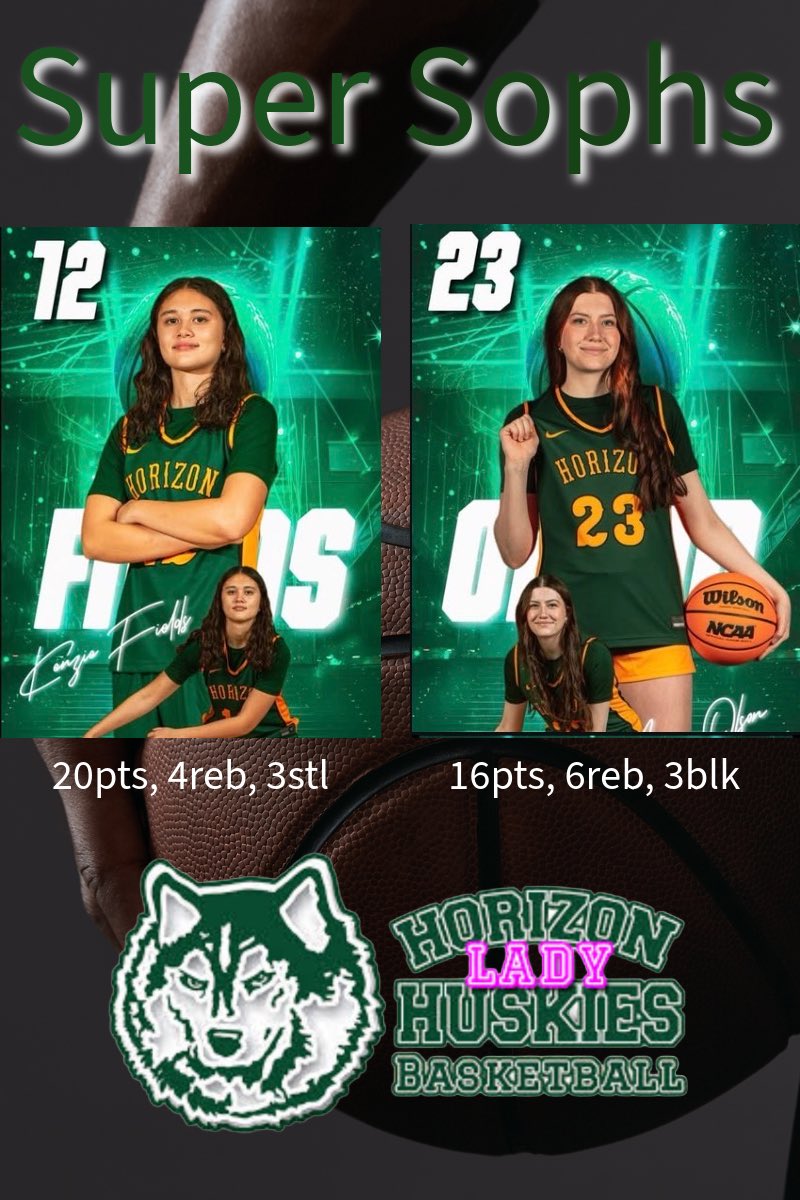 hhs_ladyhuskies's tweet image. Big games from sophomores @Kenzie__Fields and @AveryOlson2028 in a 60-55 win in the AIA Open Tournament!