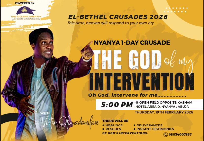 ecclesiaembassy's tweet photo. This time last week we were preparing to storm #OROZO for the first of the #ElBethel Crusades. God came through, it was a resounding success with souls saved and people healed.
Tomorrow, #NYANYA is up. If ur able to make it, join us at 5:00 PM.
It's time for YOUR INTERVENTION! https://t.co/vjagyCNxKe