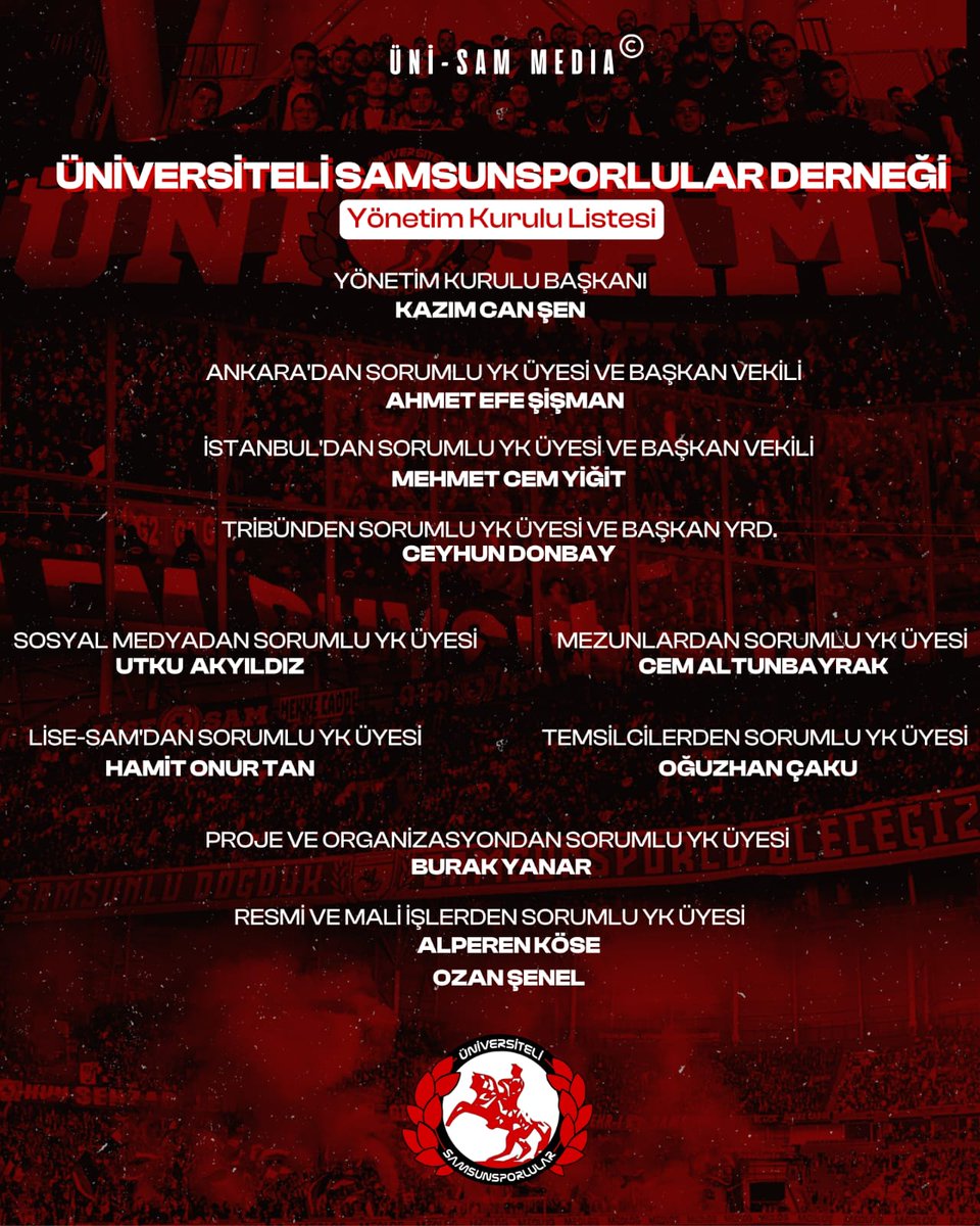 KAMUOYUNA

Yeni iş hayatı yoğunluğu nedeniyle Yönetim Kurulu kararıyla Yönetim Kurulu Başkanımız Alperen Köse yerine Kazım Can Şen olmuştur.

Alperen Köse'ye bu zamana kadar oluşumumuz adına yaptığı hizmetlerden ötürü teşekkür eder, Kazım Can Şen'e yeni görevinde başarılar