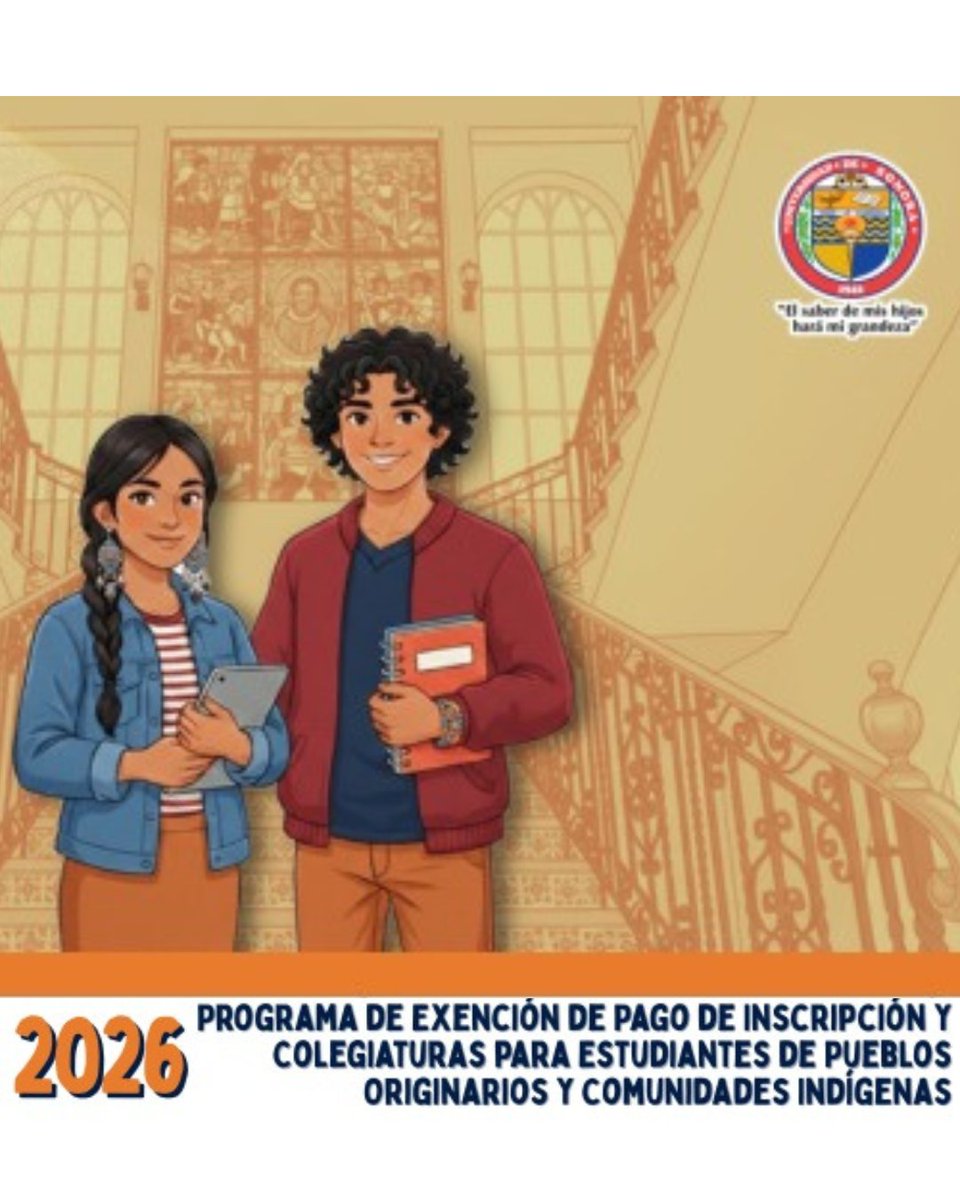 Consulta la convocatoria: Programa de Exención de Pago de Inscripción y Colegiaturas para Estudiantes de Pueblos Originarios y Comunidades Indígenas 2026 en:
exencionporinclusion.unison.mx