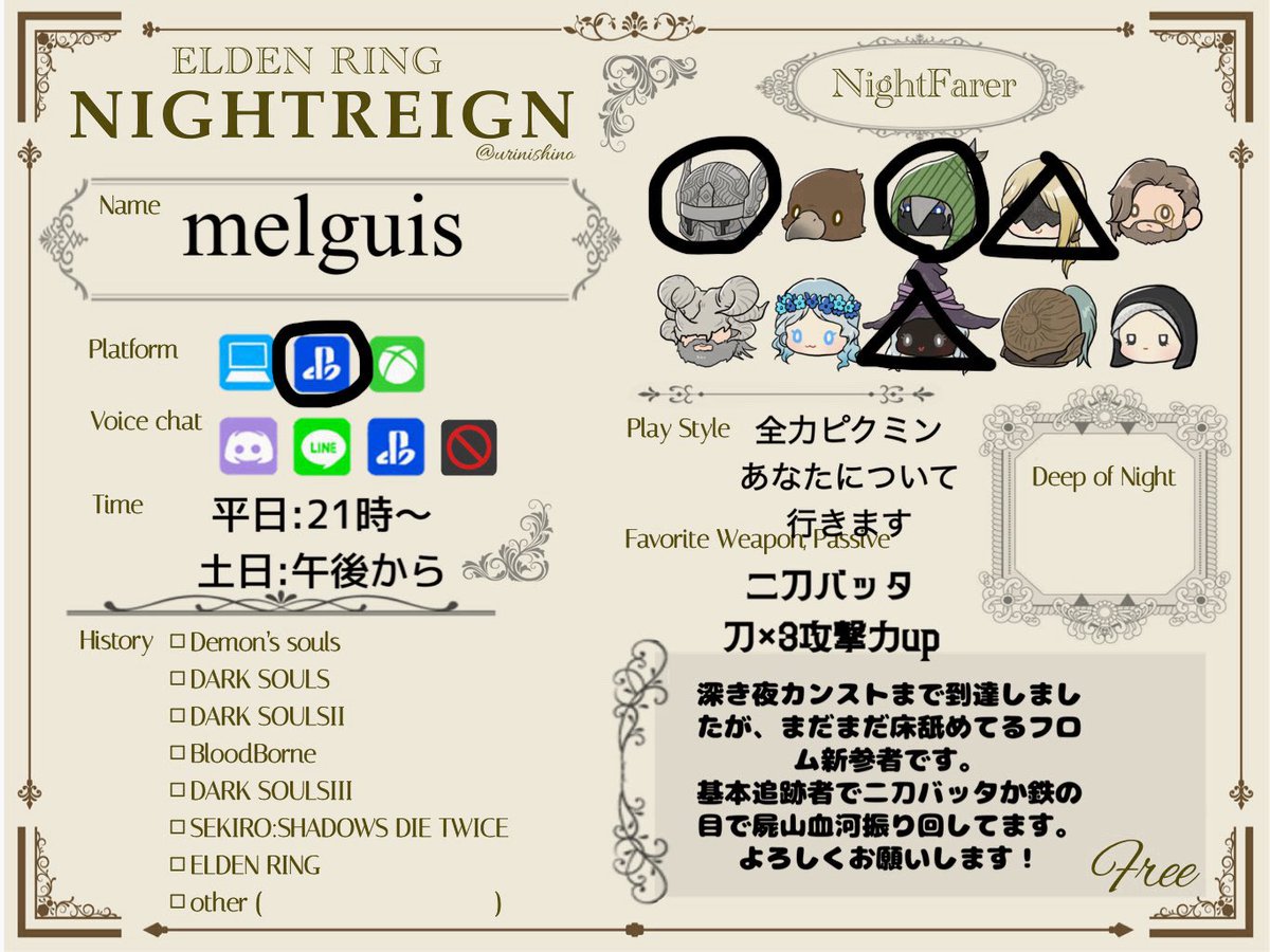 自己紹介を見つけたので作ってみました！ 野良もいいですが誰かと一緒