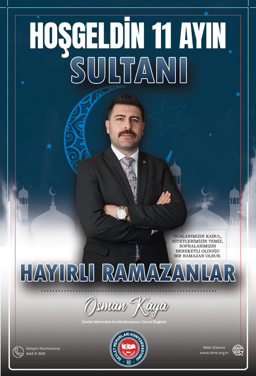 Rahmet, mağfiret ve bereket ayı Ramazan’a bir kez daha kavuşmanın huzurunu yaşıyoruz.
Ramazan; paylaşmanın, dayanışmanın, sabrın ve kardeşliğin en güçlü şekilde hissedildiği müstesna bir zaman dilimidir.

Bu mübarek ayın; milletimize birlik, gönüllerimize ferahlık, sofralarımıza