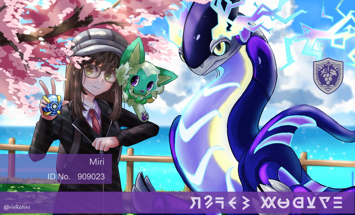 with gen 10 potentially getting revealed next week, scarlet &amp; violet time is coming to an end 😔

this is the most fun I've had in Pokémon in a while, I love u sv

(my trainer btw)

#Pokemon 
#PokemonScarletViolet 
#miraidon 
#sprigatito