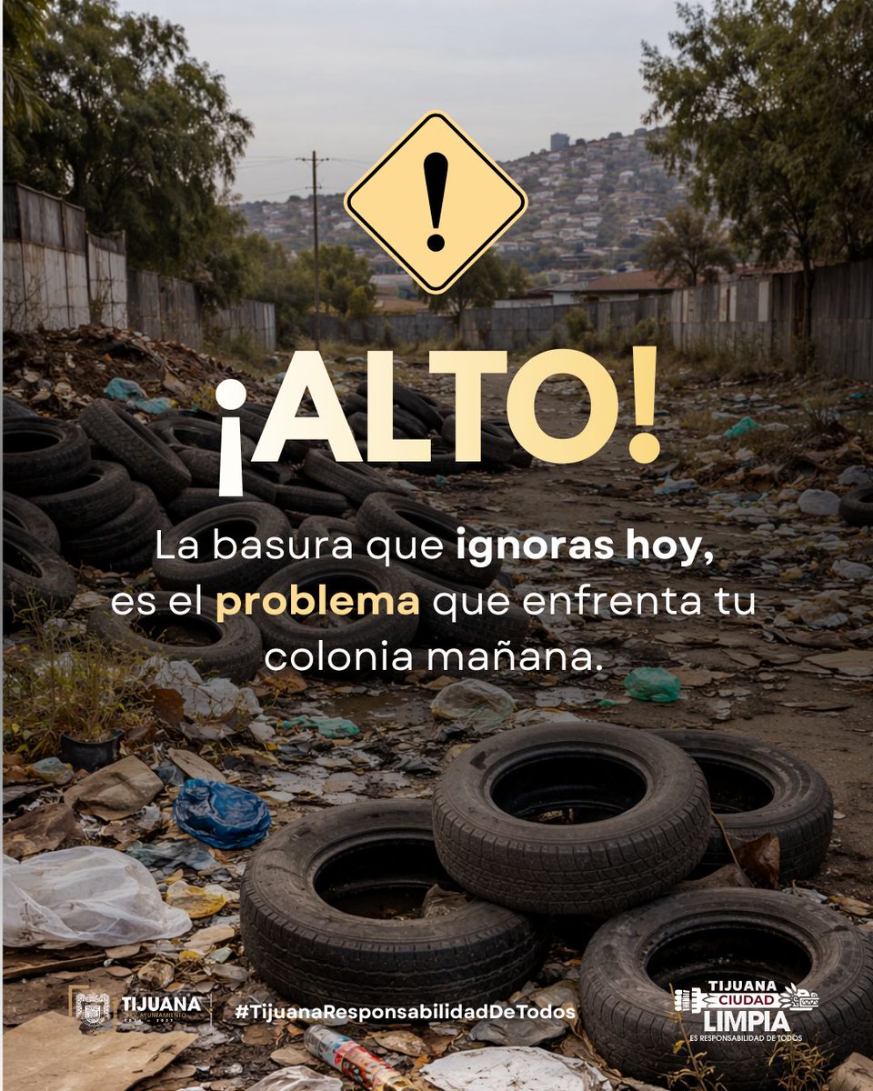La basura que ignoramos hoy es el problema que enfrenta nuestra colonia mañana.
Cuidar los espacios abandonados es prevenir riesgos y mejorar nuestra comunidad.
#TijuanaResponsabilidadDeTodos