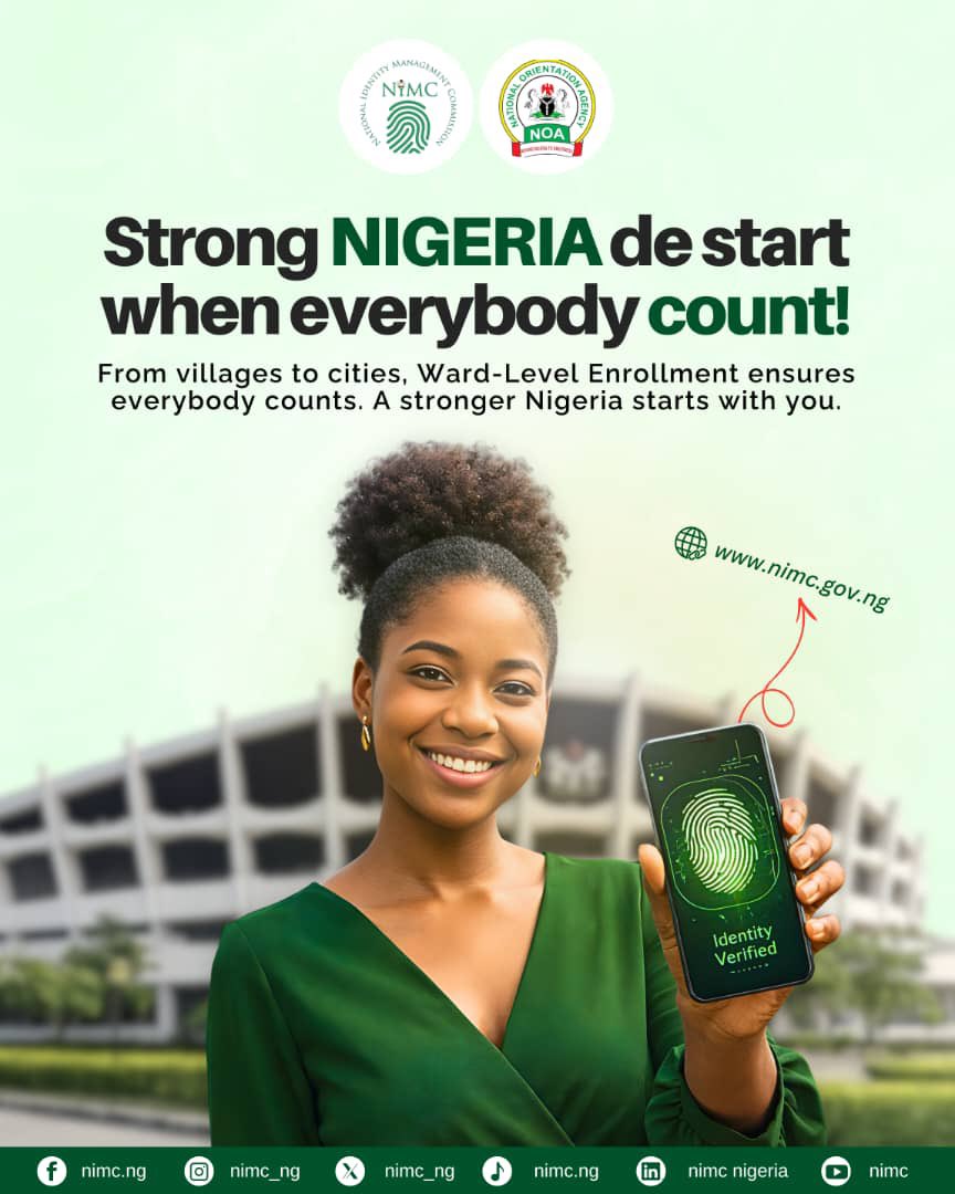 Through this Ward-Level Enrollment, we dey comot the wahala of distance.

​Make sure say you and your family register so una no go miss out on the ogbonge government services dem.

 Abeg, make una show face for the ward enrollment—no dulling!