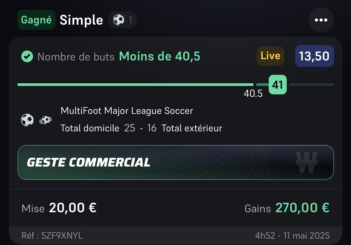 labattoir69's tweet photo. Sur le souci récent 

Winamax a fait gagner les paris sur Dembélé
Unibet a remboursé les mises
Betclic n’a fait aucun des deux gestes

Et pour rappel, il y a quelques mois, j’avais joué un ticket perdant d’un but sur Winamax 

Résultat ? Geste commercial 🤝
Ils m’ont validé le ticket et j’ai touché 270€ grâce à ça.

C’est juste pour rappeler que @WinamaxSport , pour moi, est au-dessus de Betclic dans ce genre de situation