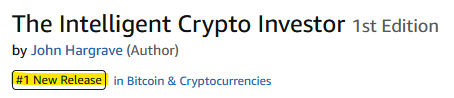 Thrilled to announce that my new book THE INTELLIGENT CRYPTO INVESTOR is #1 on Amazon's Crypto New Releases!

amazon.com/Intelligent-Cr…