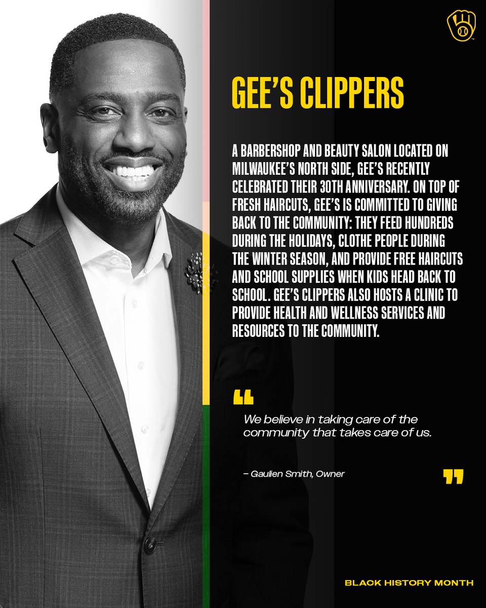 Fresh cuts & community love ❤️
For today's Black History Month spotlight, we feature Gee's Clippers: a Milwaukee staple for both haircuts and philanthropy